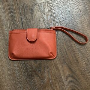 Universal Thread Orange Clutch Wristlet